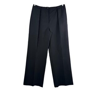 Free People Black Wide Leg Pleated Nothin to say trousers money‎ wool 90s sz S